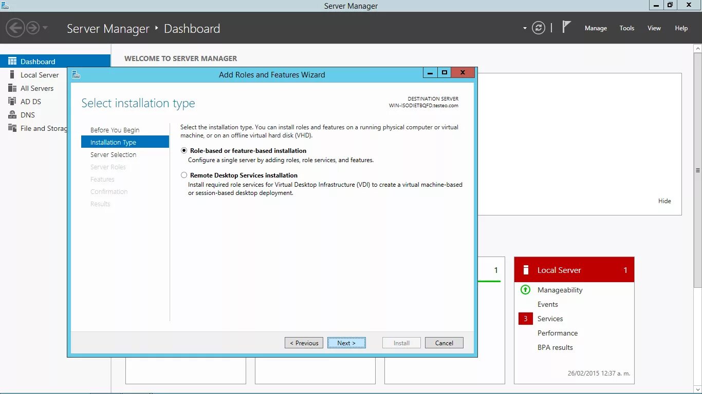 Windows server 2012 удаленное подключение Install installation перевод