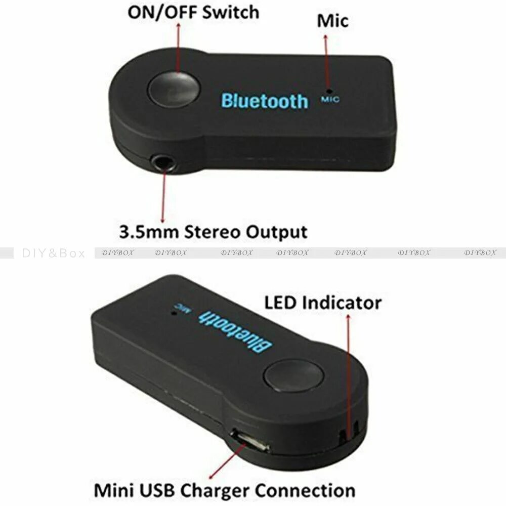 Wireless блютуз адаптер как подключить 3.5 мм Usb мини Bluetooth стерео аудио свинца музыка автомобильный адаптер прием