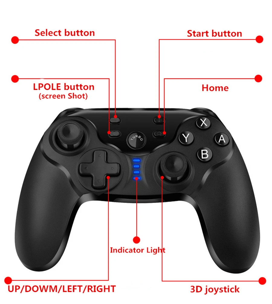 Wireless controller gamepad как подключить к пк Source Terbaru Wireless Gamepad untuk Nintendo Beralih blue-gigi Nirkabel Pengen