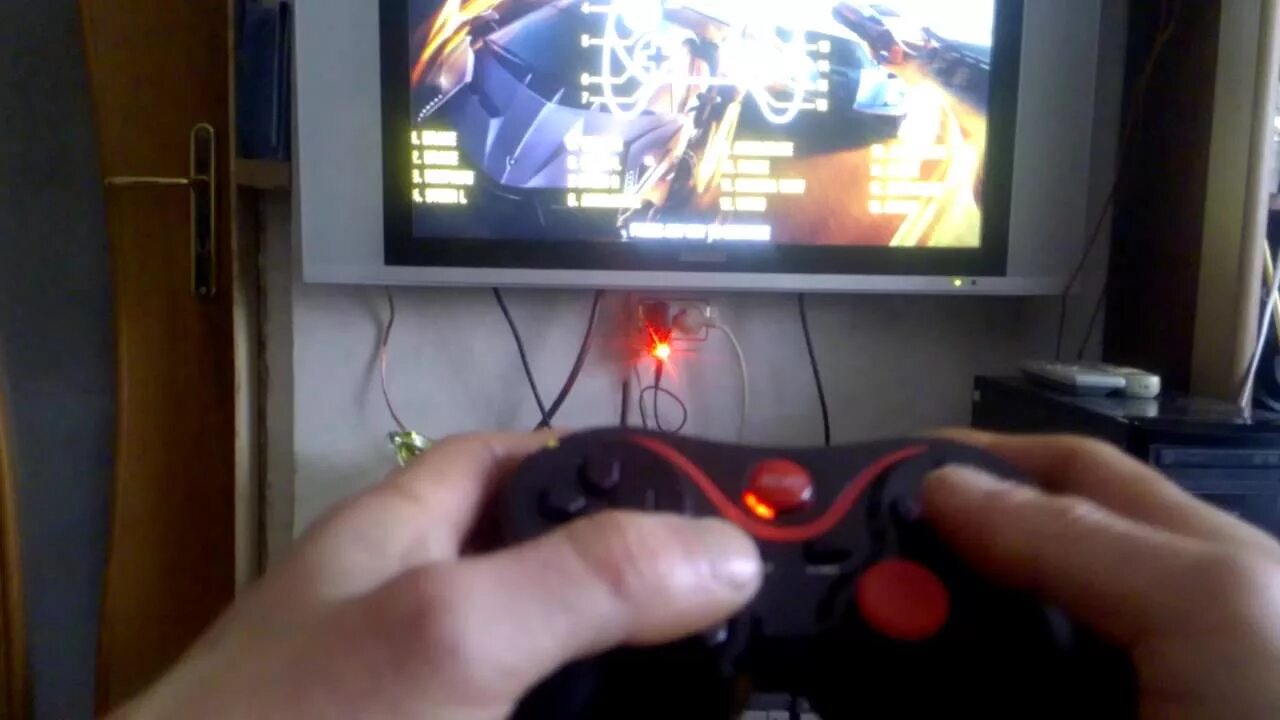 Wireless controller gamepad как подключить к телевизору Подключение блютуз джойстика к Андроид ТВ БОХ - YouTube