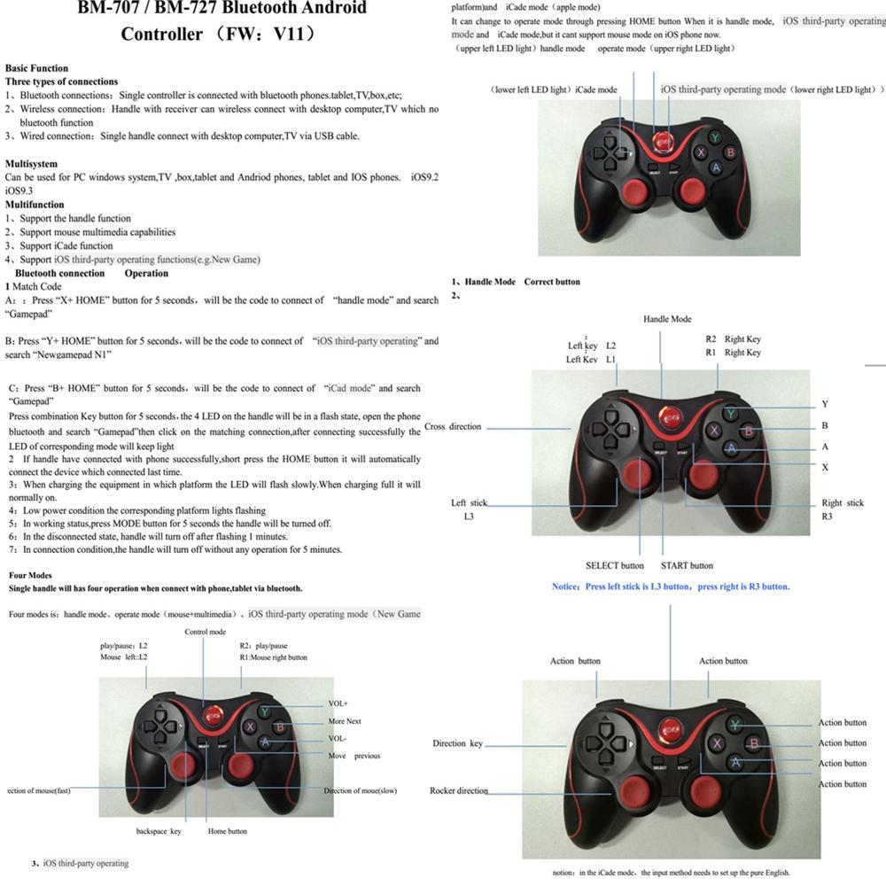 Wireless controller как подключить к айфону Зарядное устройство для смартфона Android X3, беспроводной Bluetooth-геймпад, иг