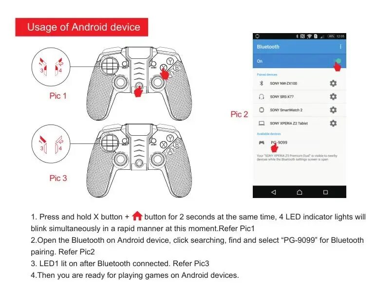 Wireless controller как подключить по блютуз Купить IPega PG 9099 телефон геймпад Android для Ps3 контроллер беспроводной Blu
