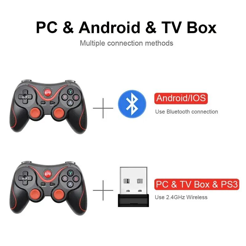 Wireless controller x3 как подключить к андроид Беспроводной джойстик T3 X3, поддержка Bluetooth BT3.0, для мобильный телефон, п