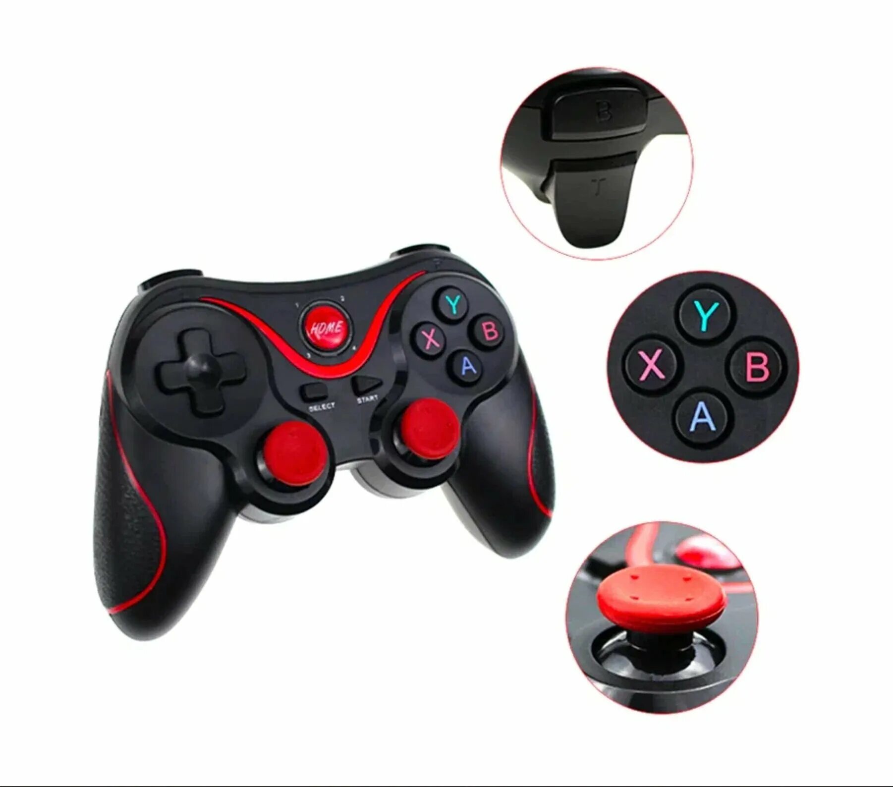 Wireless controller x3 как подключить к андроид Геймпад GEN GAME X3 Bluetooth, черный/красный - купить в интернет-магазине по ни