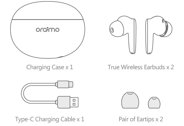 Wireless earbuds беспроводные наушники как подключить oraimo OEB-E02D True Wireless Stereo Earbuds Руководство пользователя