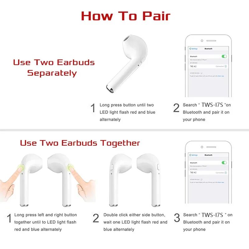 Wireless earbuds беспроводные наушники как подключить Mini TWS V4.2 Wireless Earphone Bluetooth Earphones Pair In-Ear Earbuds Headphon