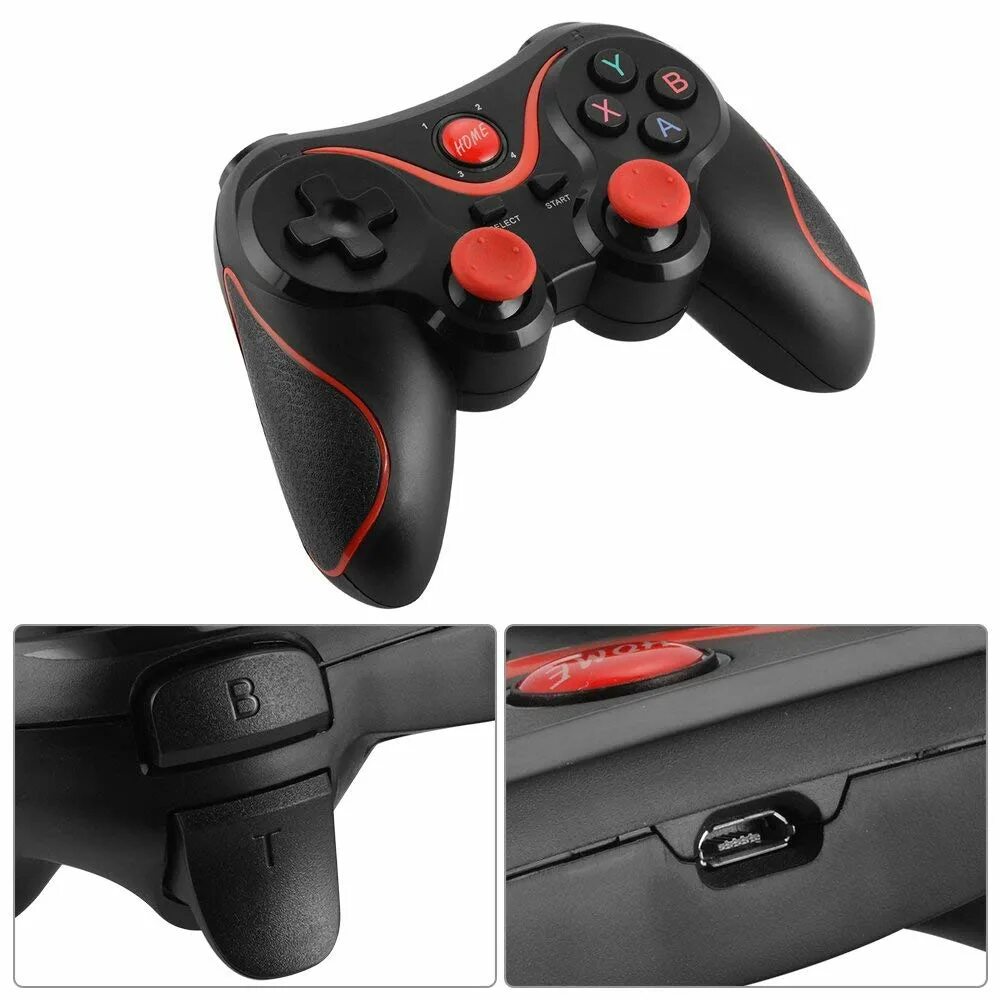 Wireless gamepad mark 3 подключение блютуз X3 Bluetooth геймпад провода Беспроводной Перезаряжаемые игровой контроллер Подд