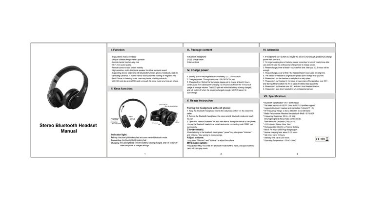 Wireless headphones наушники беспроводные как подключить Wholesale Customize Foldable HIFI Stereo Portable Comfortable Bluetooth 4.0 Wire