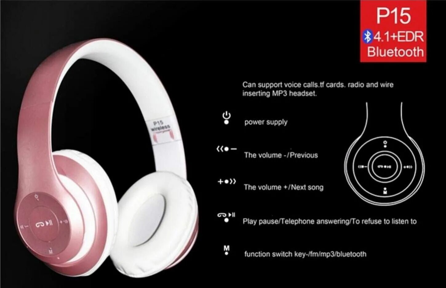 Wireless headset наушники беспроводные как подключить p15 wireless headphones price cheap online