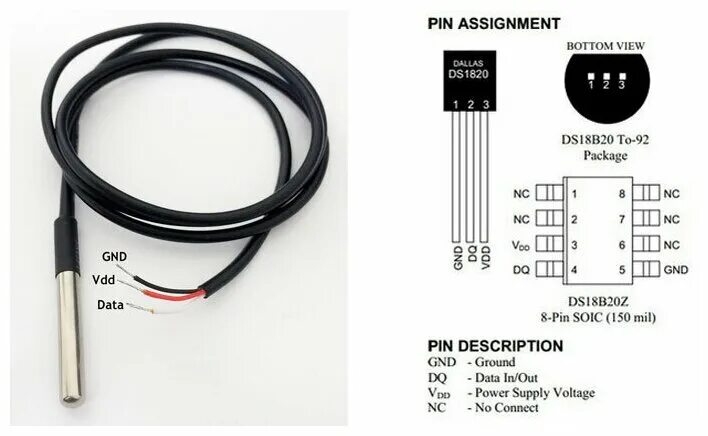 Wiren board 7 подключение ds18b20 датчик температуры Arduino B04 датчик температуры DS18B20 - купить в интернет-магазине по низкой це