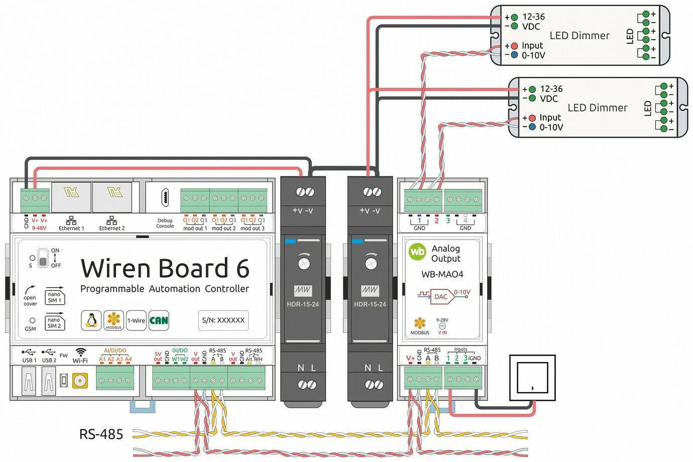 Wiren board 7 схема подключения проводов Автоматизация небольшого офиса - Подбор оборудования - Wiren Board Support