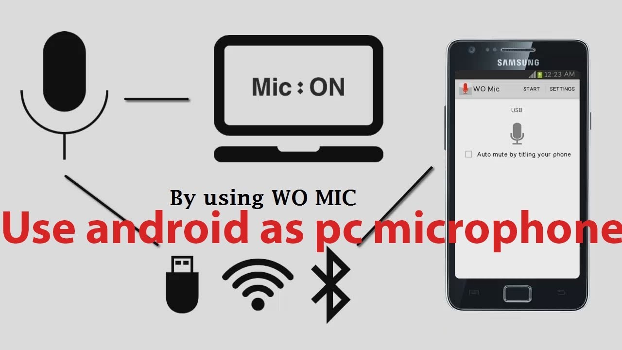Wo mic как подключить айфон How to use android phone as a microphone for pc No need to buy microphone great 