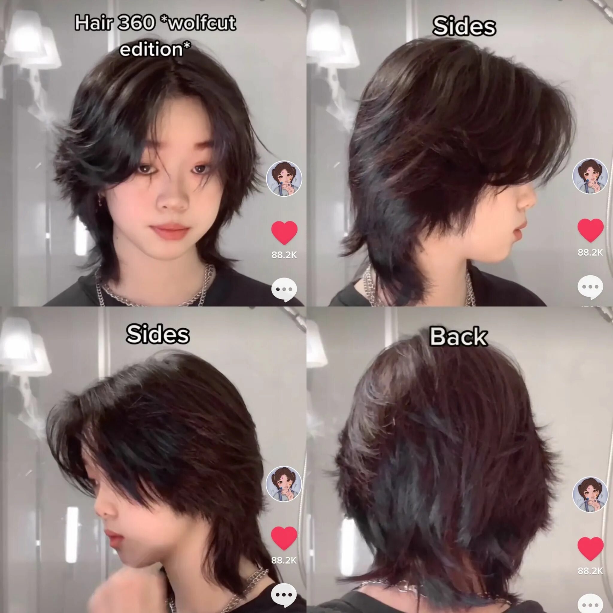 Wolfcut стрижка женская wolf cut 360 by @coolmadsgames on tik tok Hair tutorial, Hair cuts, Short hair t