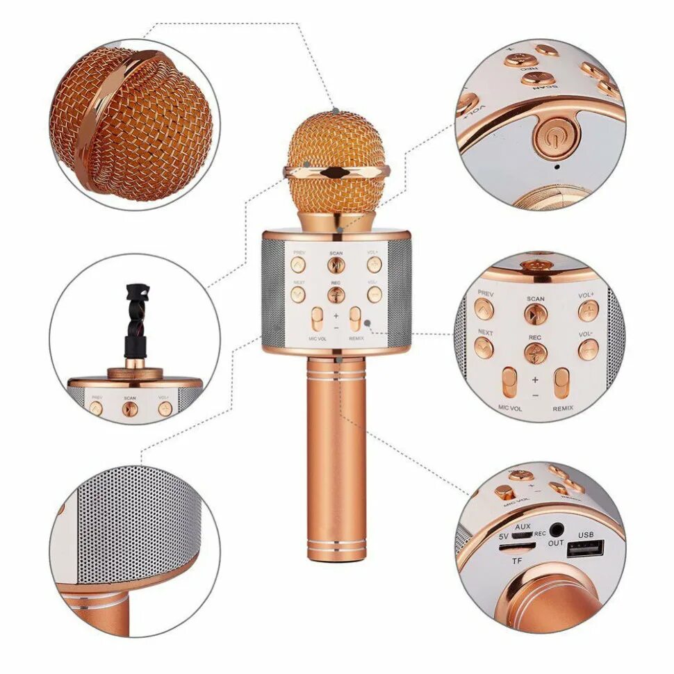 Ws 858 как подключить блютуз Микрофон Орбита WS-858 беспроводной (Bluetooth, динамики, USB)/40 купить в интер