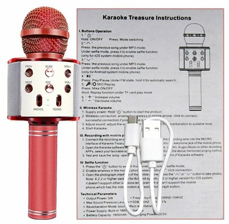 Ws 858 как подключить блютуз Bluetooth-микрофон для караоке HANDHELD KTV WS-858 - купить по выгодной цене на 