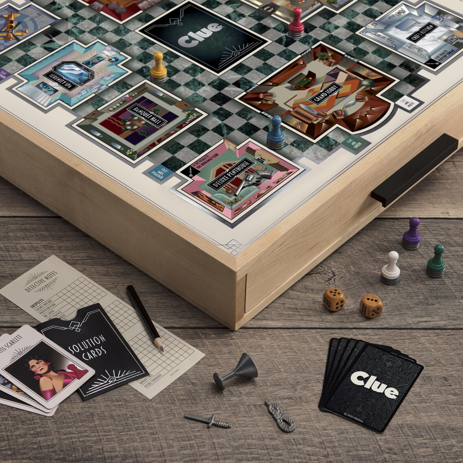Wsgame ленинская ул 141 фото Clue Luxe Maple Edition Solid Wood Luxury Board Game Wooden Collectors Cluedo eB