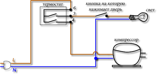 Wyf85z терморегулятор схема подключения проводов Ответы Mail.ru: Холодильник как морозилка. Не отключается.
