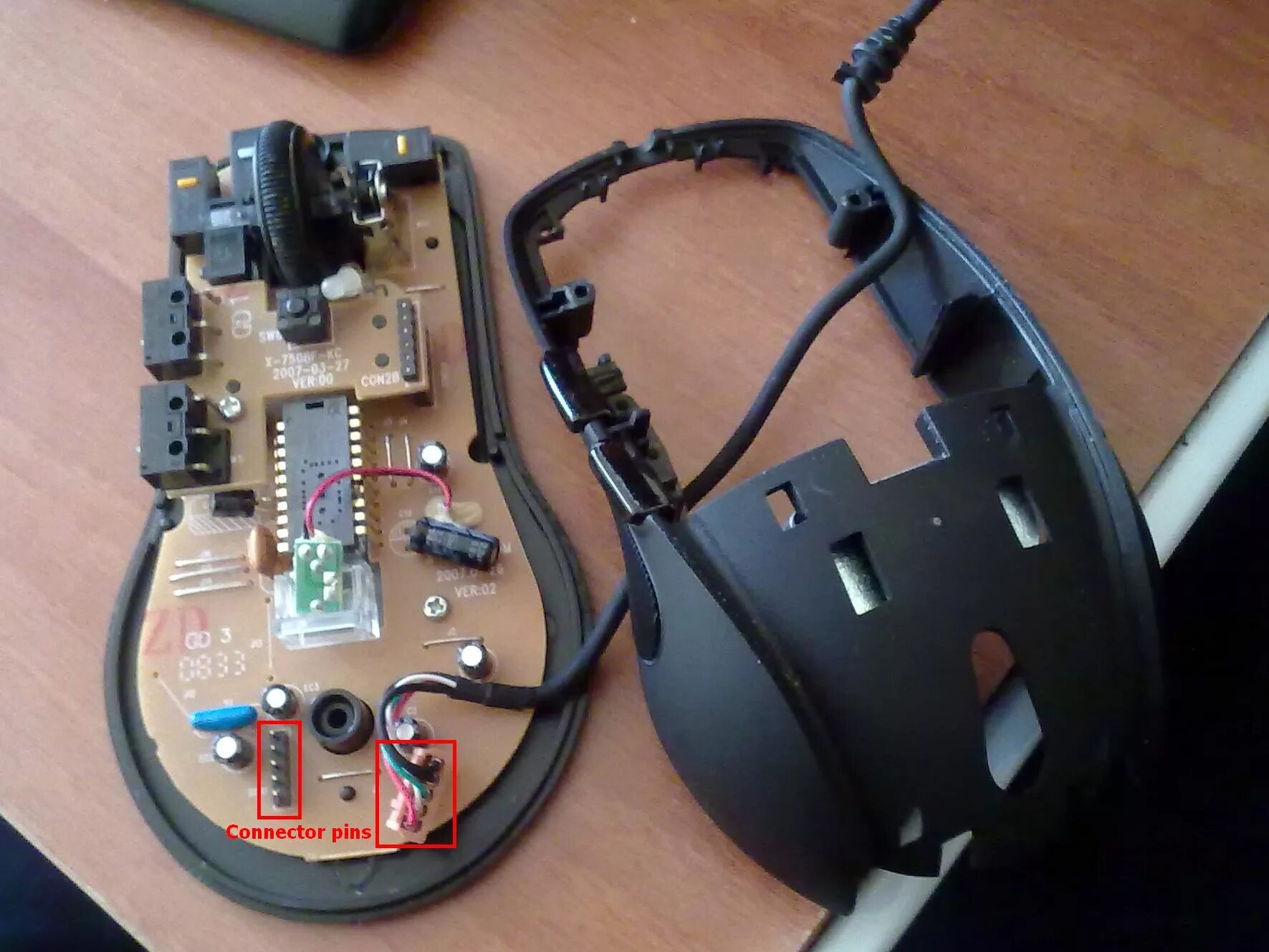 X 750bf kc распайка Wymiana całego kabla w myszy A4tech x7 - elektroda.pl