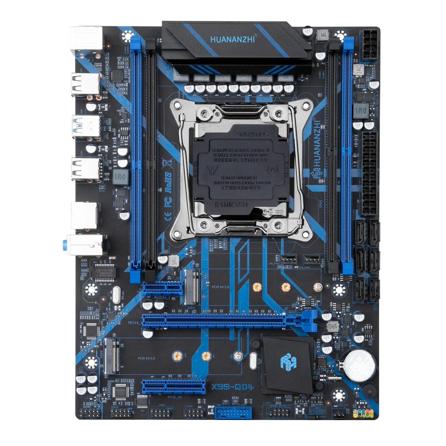 X99 qd4 подключение панели Материнская плата Huananzhi X99QD4 2011v3 + Xeon E5 2690v4 + DDR4 64Гб ECC 4х16G