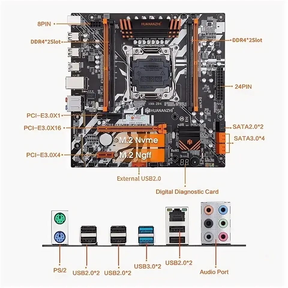 X99 qd4 подключение передней панели Huananzhi server x99 - купить недорого AliExpress