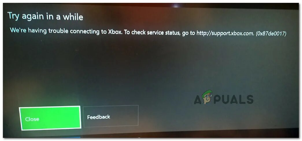 Xbox ошибка подключения к сети Fix: Xbox One Error Code 0x87de0017