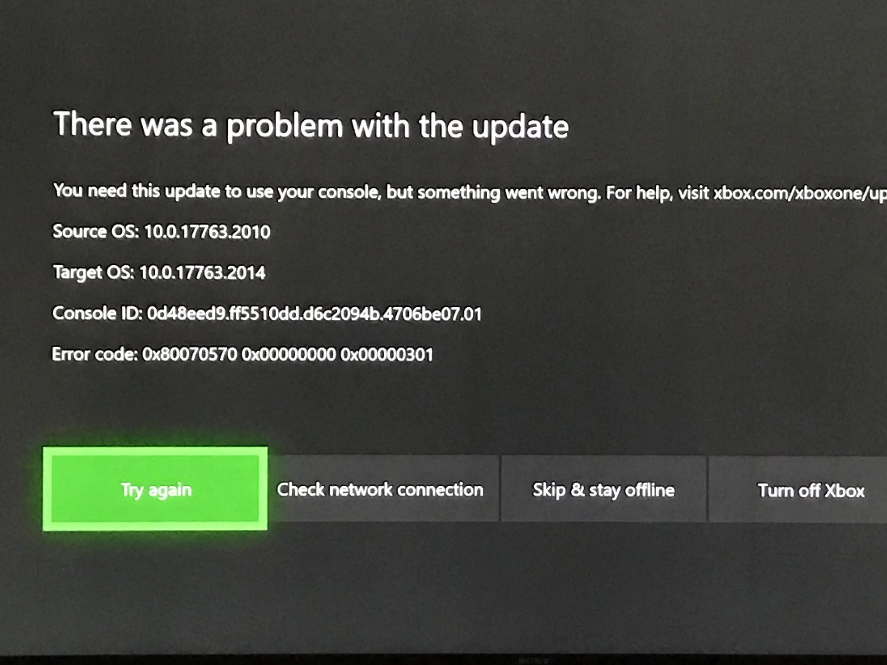 Xbox series s ошибка подключения HELP* Update error code ERROR 0x80070570 has bricked all of my Xbox - Microsoft 
