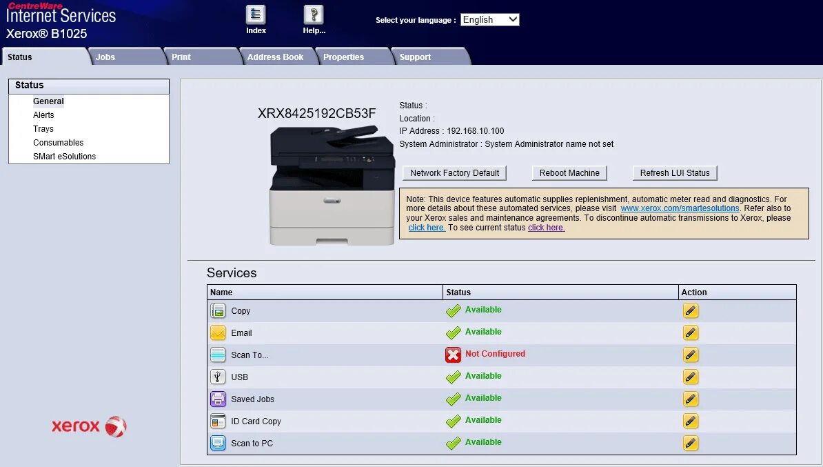 Xerox b215 ошибка сетевого подключения Обзор монохромного МФУ Xerox B1025DNA формата A3 с дуплексом, автоподатчиком ори