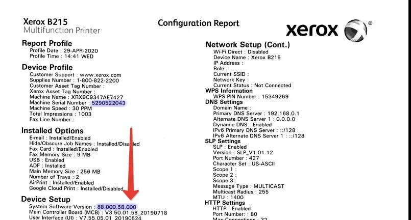 Xerox b215 ошибка сетевого подключения Прошивка принтеров Xerox B215 в Москве всех версий от и до 88.000.64.000