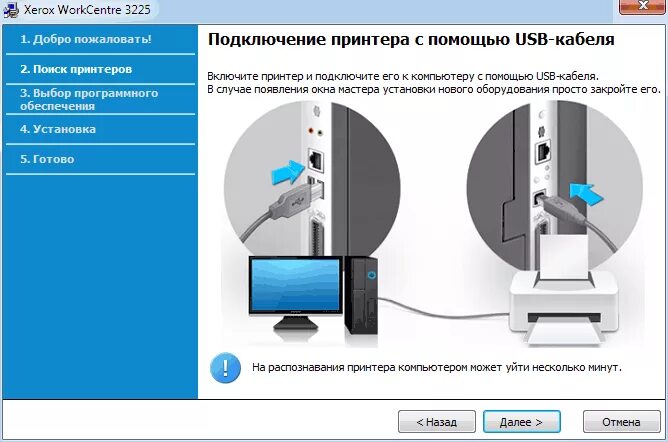 Xerox принтер как подключить Обзор МФУ Xerox WorkCentre 3225DNI