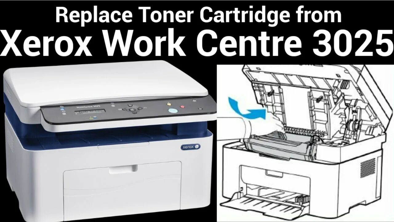 Xerox workcentre 3025 как подключить к роутеру Xerox Work Centre 3025 Laser Printer toner Replace ( step by step ) - YouTube