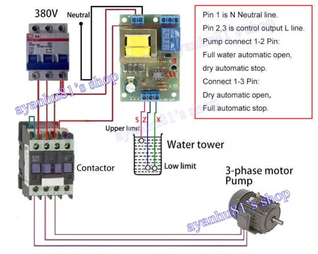 Xh m203 контроллер уровня воды схема подключения 10a Liquid Level Controller Switch AC 220v Water Level Detection Sensor Module f