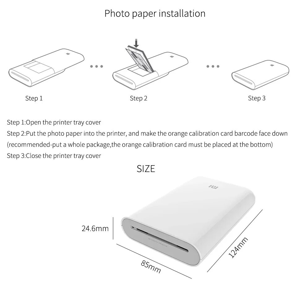 Xiaomi mijia подключение к телефону Mijia AR Printer for xiaomi 300dpi Portable Photo Mini Pocket With DIY Share pic