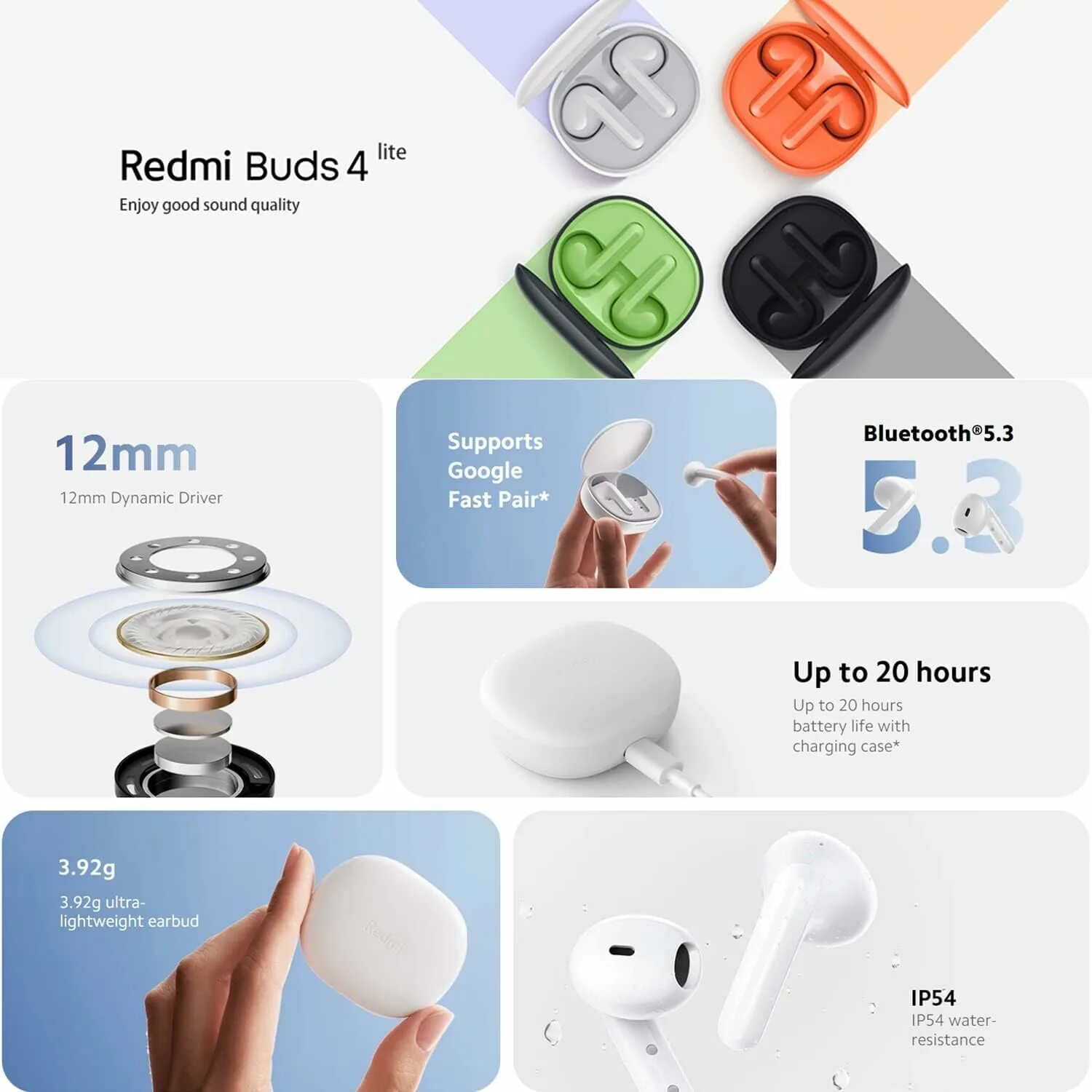 Xiaomi redmi buds 4 lite подключение Xiaomi Беспроводные наушники Redmi Buds 4 Lite TWS, игровая гарнитура Bluetooth 