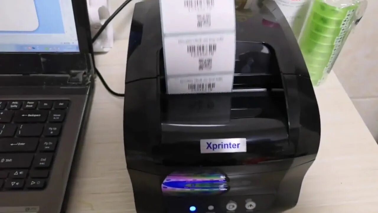 Xprinter 365b как подключить к ноутбуку принтер этикеток xprinter xp 365b - YouTube