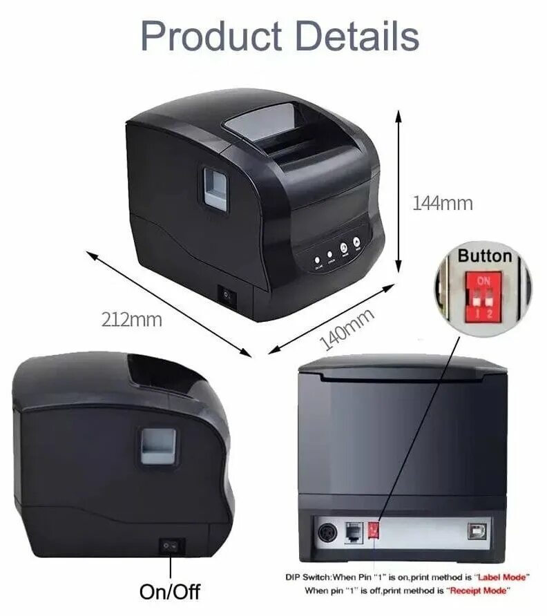 Xprinter xp 365b как подключить к компьютеру Обзоры модели Термопринтер этикеток X-printer XP365b на Яндекс.Маркете