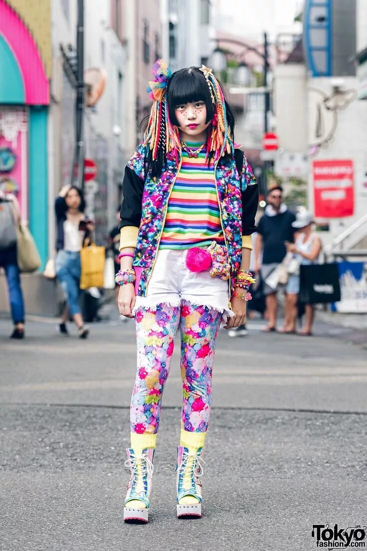 Y2k стиль женский японский Berpenampilan Eksentrik Dengan Fashion Harajuku Penuh Warna Japanese street fash