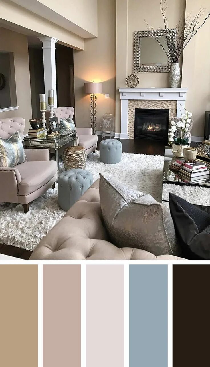 Y483 какой это цвет в интерьере 11 Cozy Living Room Color Schemes To Make Color Harmony In Your Living Room Livi
