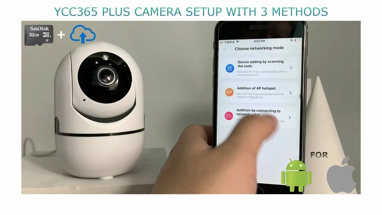 Ycc365 plus как подключить к телефону YCC365 Plus Indoor home Security 1080p IP Camera 3 Simple Ways Setup - YouTube