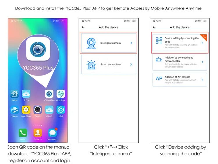 Ycc365 plus как подключить к телефону Беспроводная Уличная Цилиндрическая Ip-камера 1080p С Облачным Хранилищем,Камера