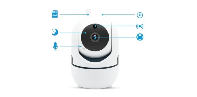 Ycc365 plus камера подключение к телефону Беспроводной Wifi-IP-камера 1080P HD 360 ° камера пульт домашней безопасности ИК