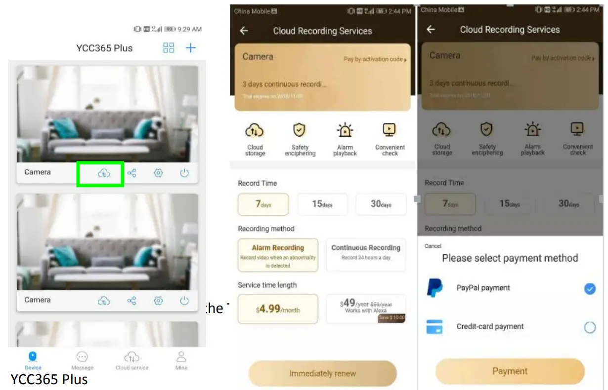 Ycc365 plus камера подключение к телефону Приложения YCC365 Plus App Cloud WiFi Camera Руководство пользователя