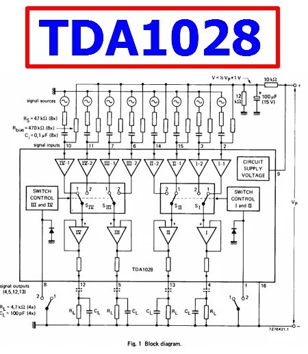 Yd1028 схема усилителя TDA1028 Datasheet PDF - Signal Sources Switch - NXP