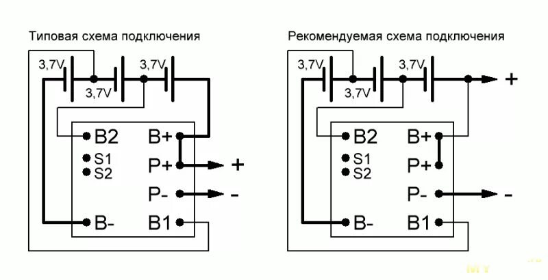 Yh02 a схема подключения проводов Модуль защиты BMS 3S 25A с переделкой и установкой + аккумуляторы SONY US18650VT
