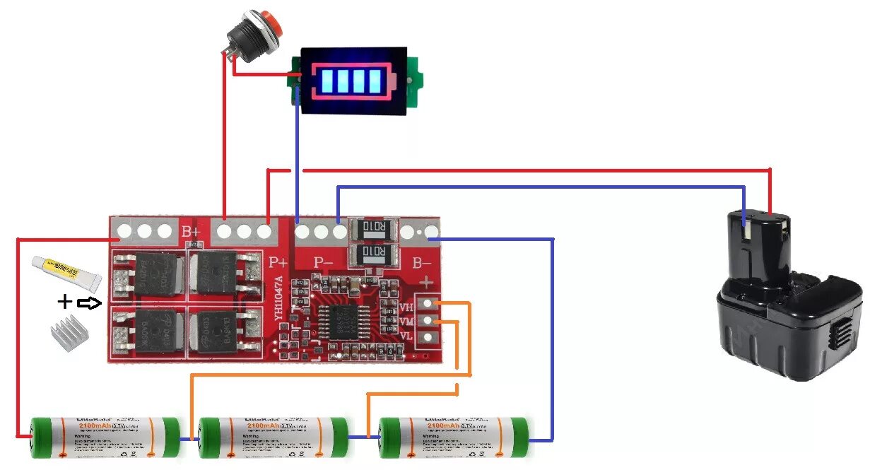 Yh11047a схема подключения на 3 элемента Еще один шуруповерт на Li-ion Hitachi DS12DVF3 - Сообщество "Сделай Сам" на DRIV