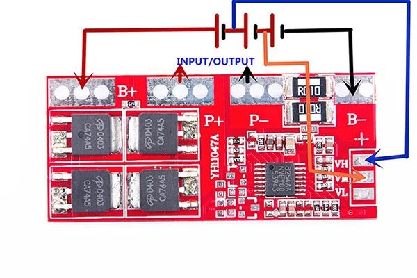 Yh11047a схема подключения на 3 элемента 3S series lithium battery protection board / no activation / auto recovery 10.8V