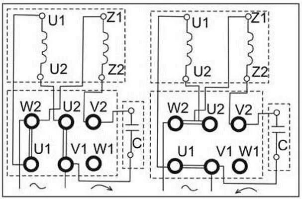 Yl3 100l 2 схема подключения Подключение асинхронного и коллекторного двигателя СМА