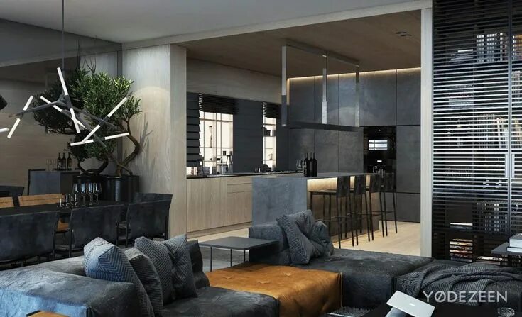 Yodezeen дизайн студия Family Estate Krakow by Yodezeen (5) HomeDSGN Apartment design, Modern architect