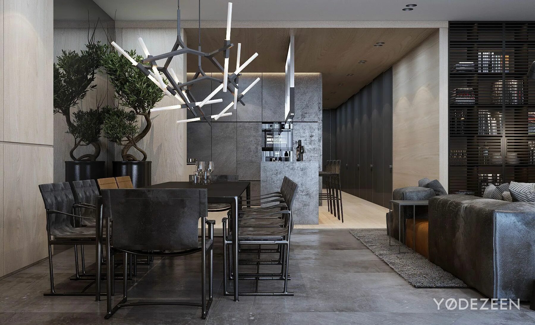 Yodezeen дизайн студия Уютная квартира в мужском стиле в Кракове, Польша Modern apartment design, House