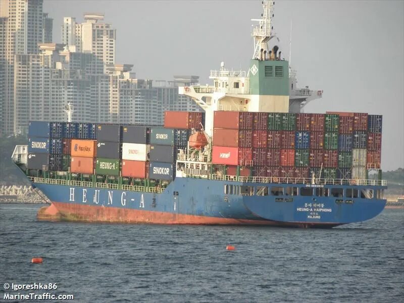 Yong xin 08 судно фото HEUNG A HAIPHONG, Container ship, IMO 9693939 Vessel details BalticShipping.com