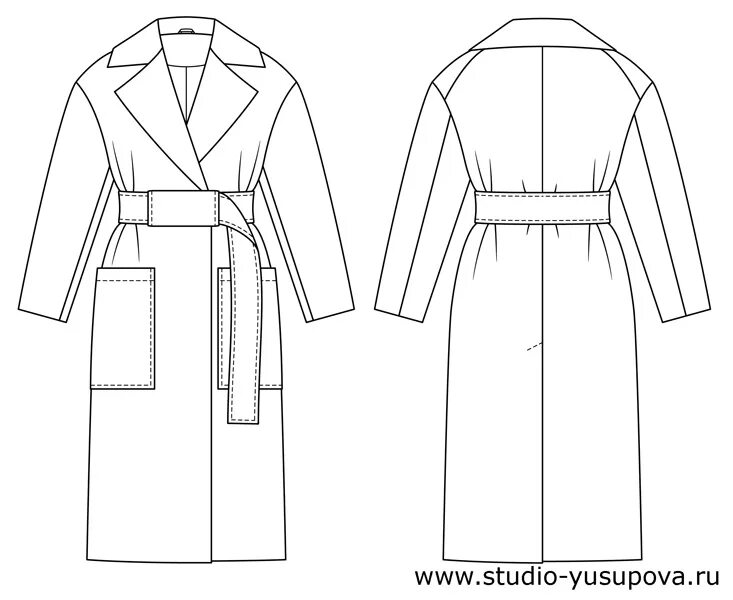 Yusupova выкройки Пальто BlakeL - Studio.Yusupova patterns